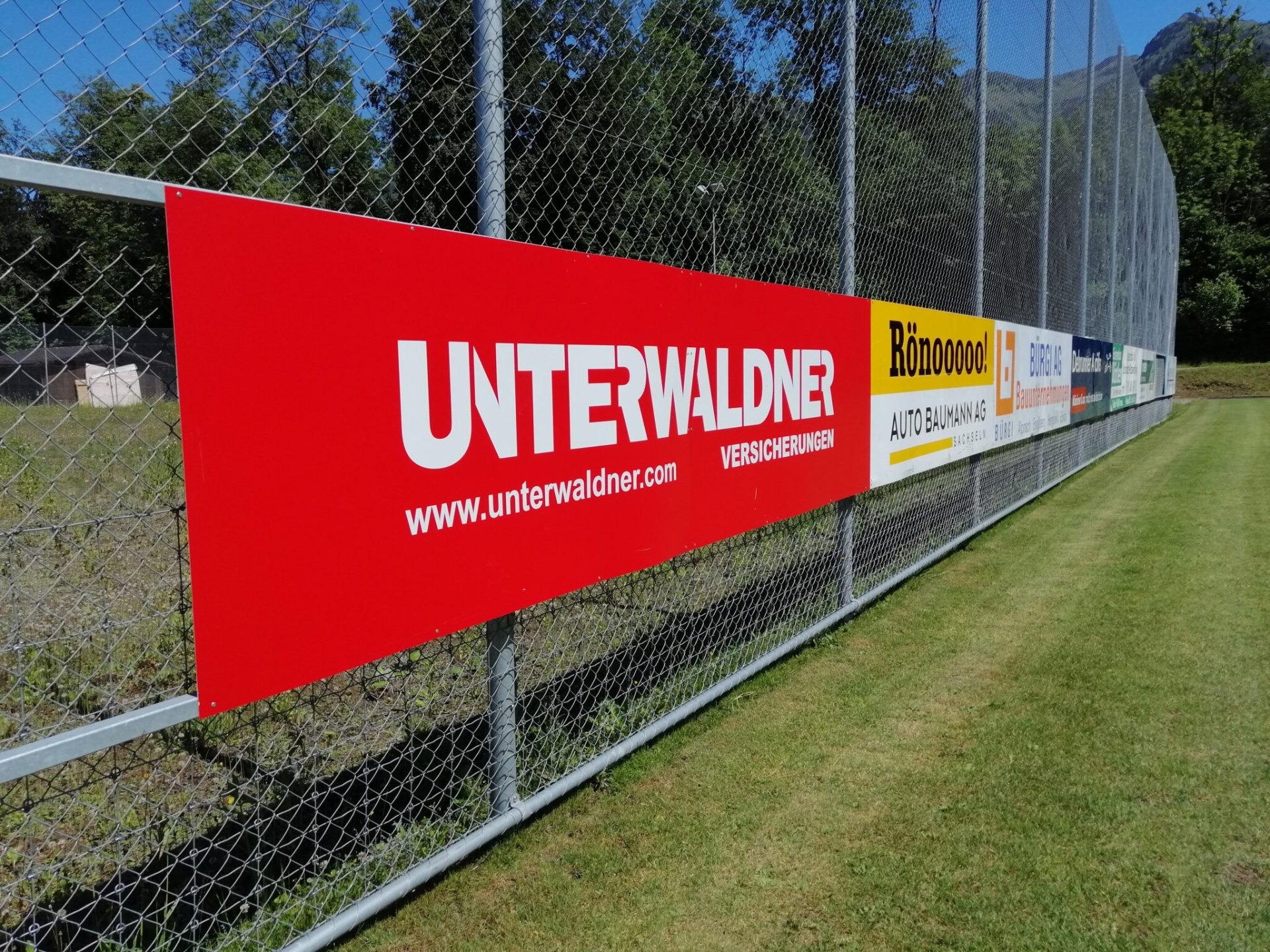 Unterwaldner Sponsoring Banner at FC Giswil